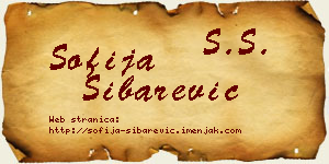 Sofija Šibarević vizit kartica
